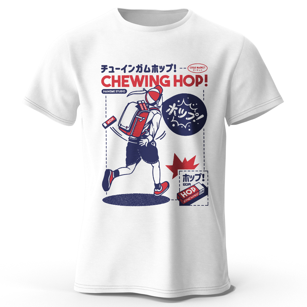 Food In Japanese Snacks - Camiseta con estampado dibujado a mano