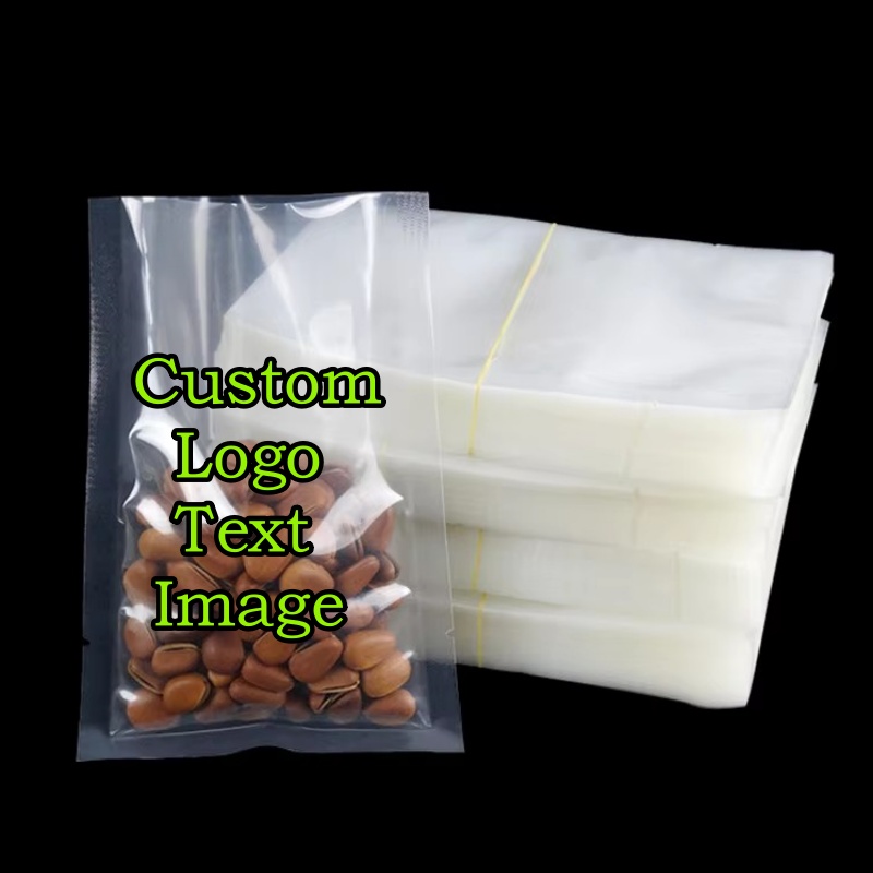 Food Snacks Logos - 100 Bolsas de Plástico Transparente al