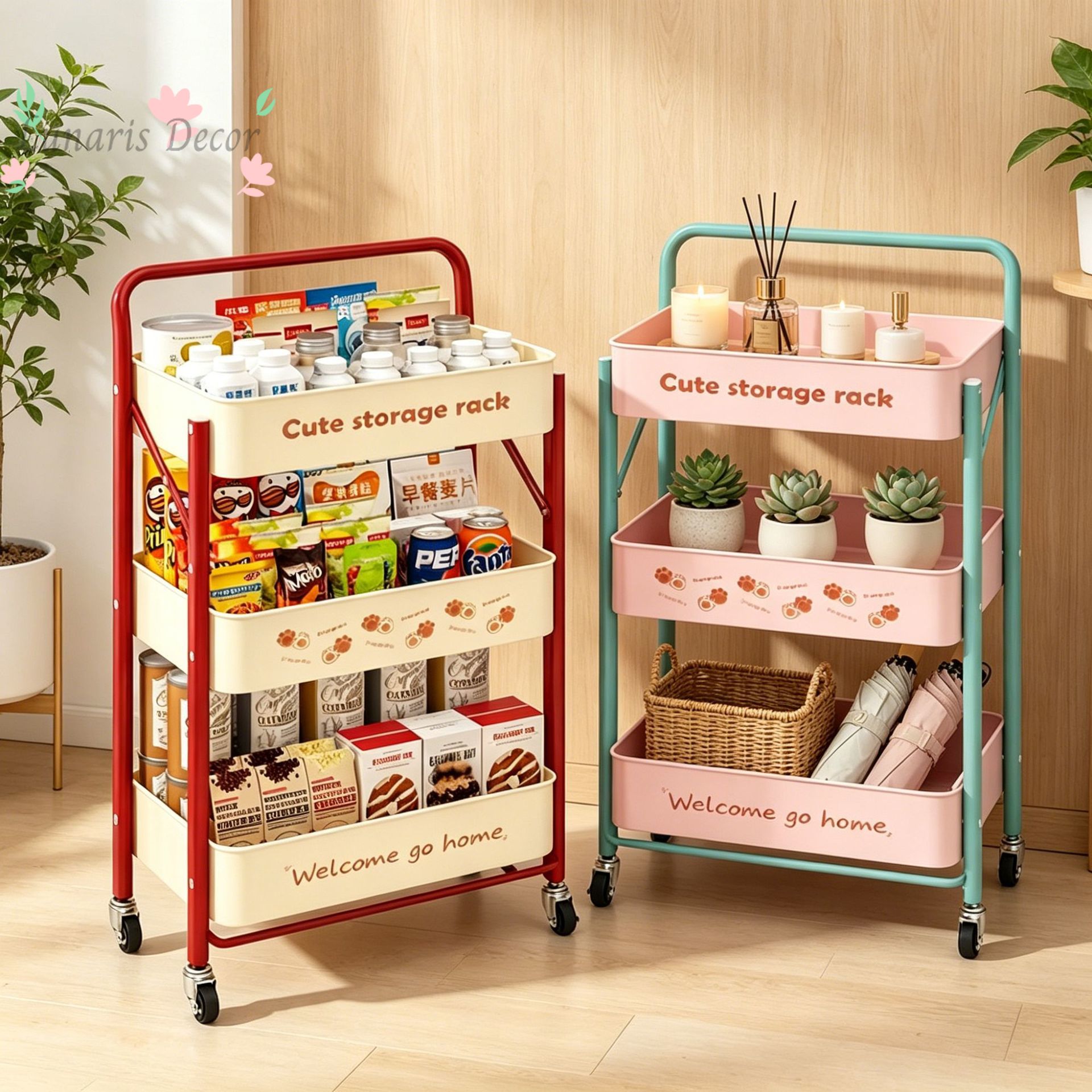 Food Snacks Pictures - Carrito pequeño, estante para refrigerios, estantería