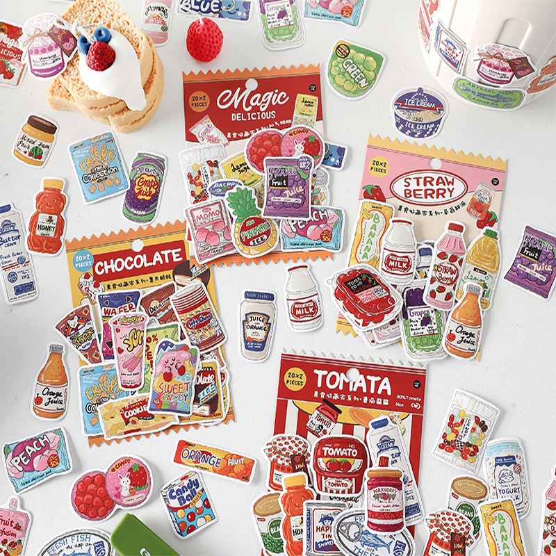 Snacks Food Labels - Pegatinas de Comida Bonitas, Etiquetas de