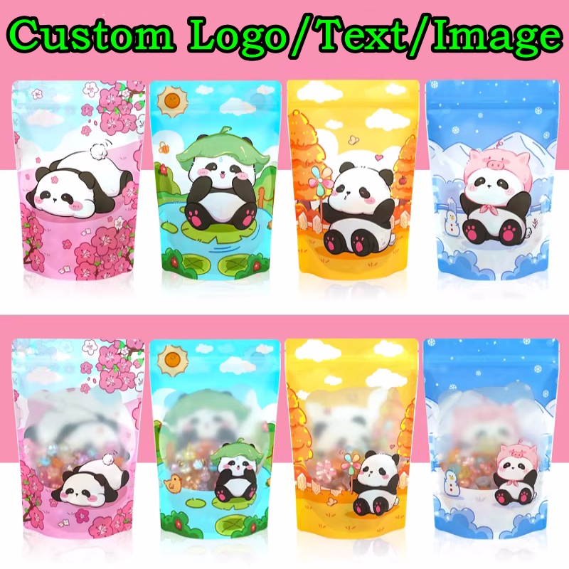 Food Snacks Logos - 100 Bolsas de Aluminio con Cierre