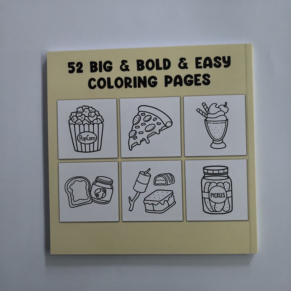 Libro para colorear de aliment - Food And Snacks Coloring Book reseña y precio