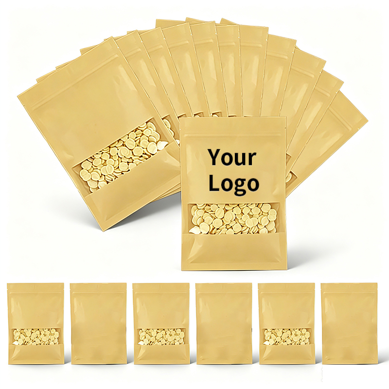 Bolsas de Papel Kraft con Fond - Food Snacks Logos reseña y precio