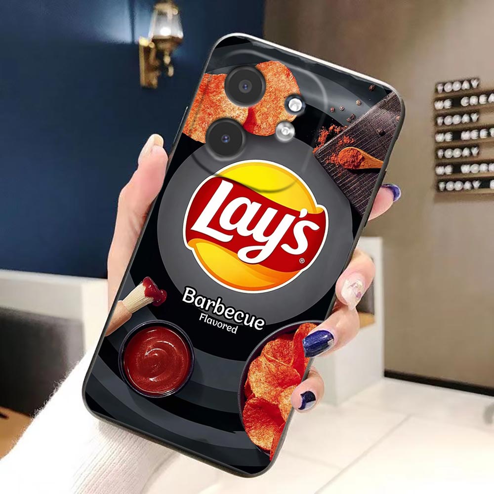 Funda para Teléfono con Diseño - Food Snacks Logos reseña y precio