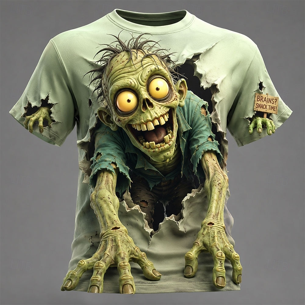 Camiseta de Cuello Redondo con - Zombie Snacks reseña y precio