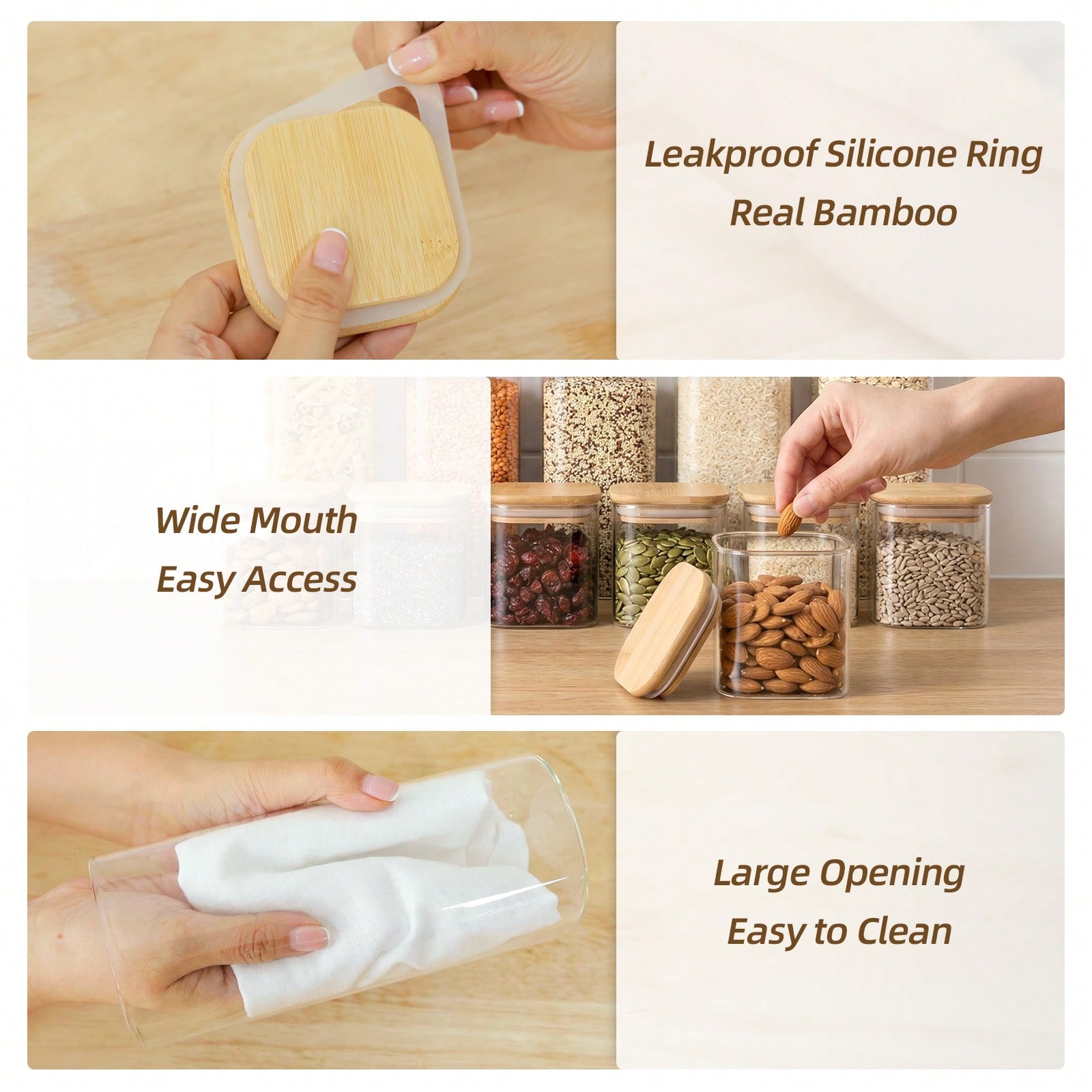 Recipientes de vidrio para alm - Snacks Food Labels reseña y precio