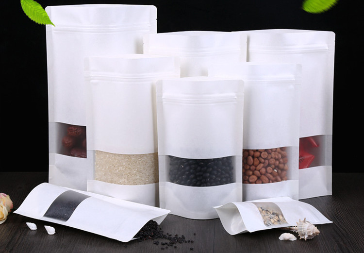 100 Bolsas de Papel Blanco Esm - Food Snacks Logos reseña y precio
