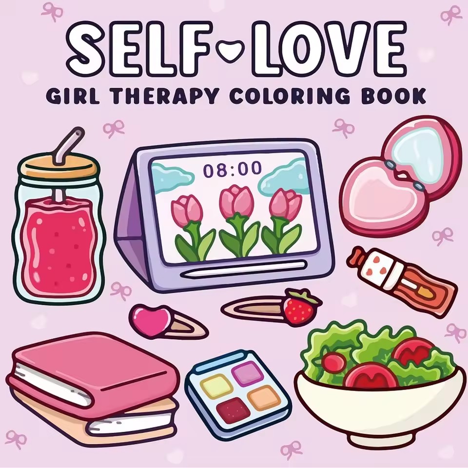 Libro para colorear Self Love  - Food And Snacks Coloring Book reseña y precio
