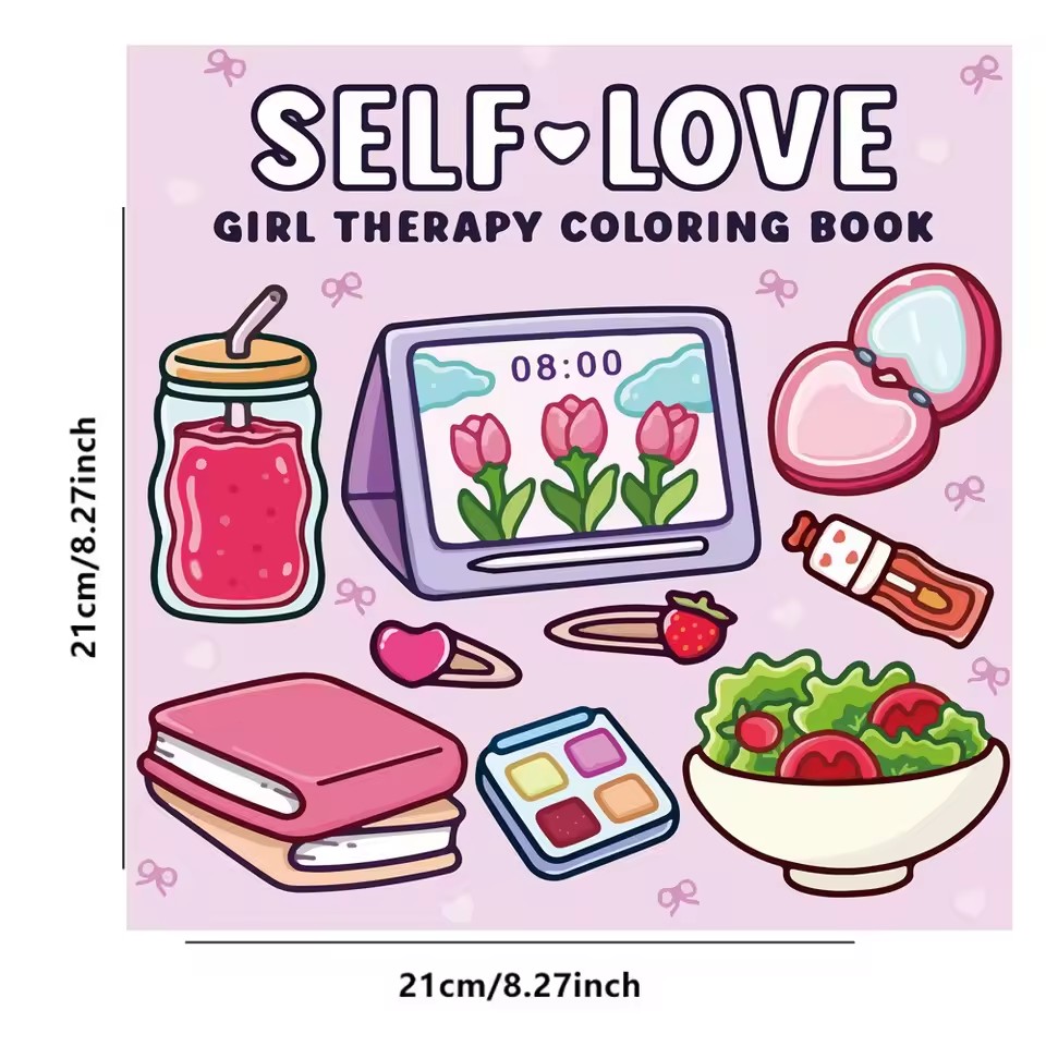 Libro para colorear Self Love  - Food And Snacks Coloring Book reseña y precio