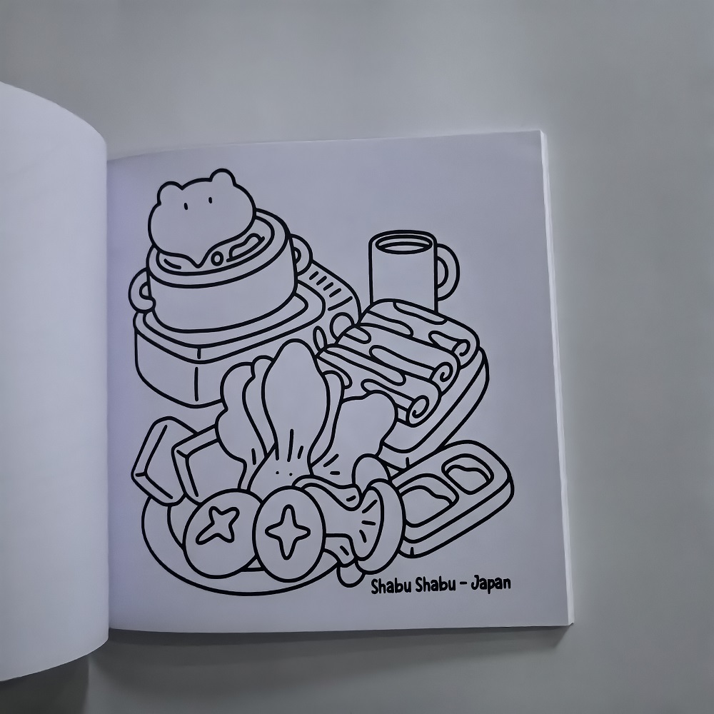 Libro para colorear de comida  - Food And Snacks Coloring Book reseña y precio