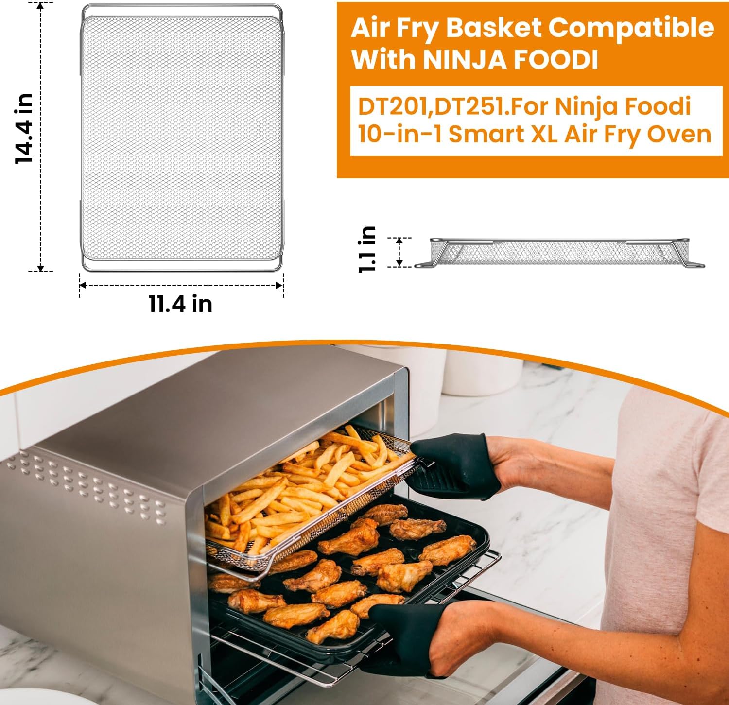 Cesta de horno para freidora d - Ninja Air Fryer Dt201 reseña y precio