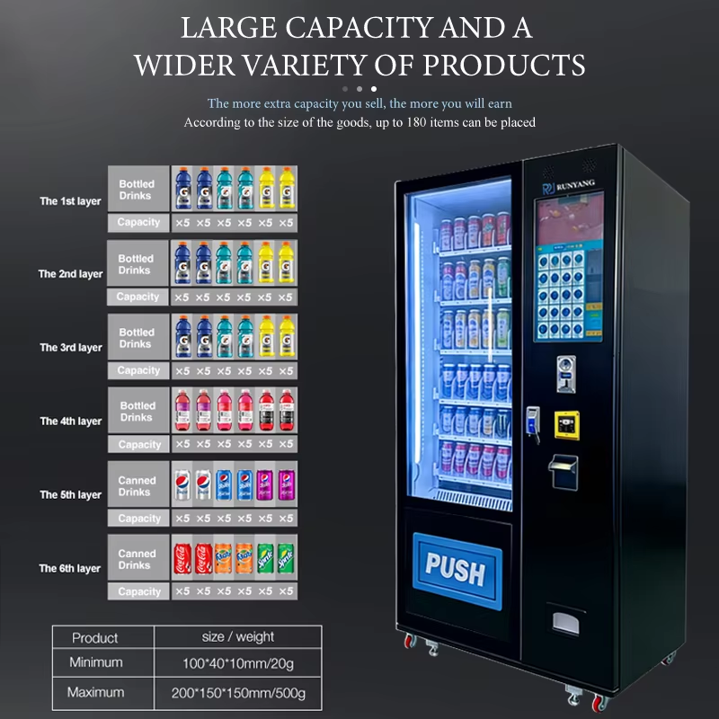 Máquina Expendedora de Bebidas - Food Snacks Logos reseña y precio